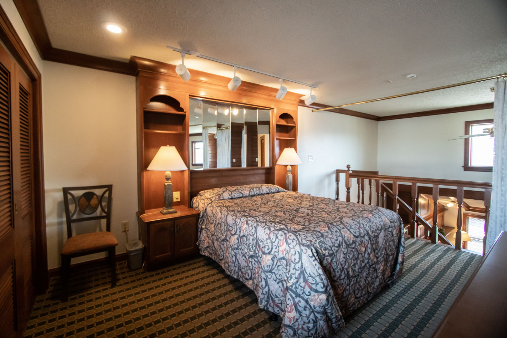 A spacious bedroom loft at VRI's Sunburst Resort in Steamboat Springs, CO.